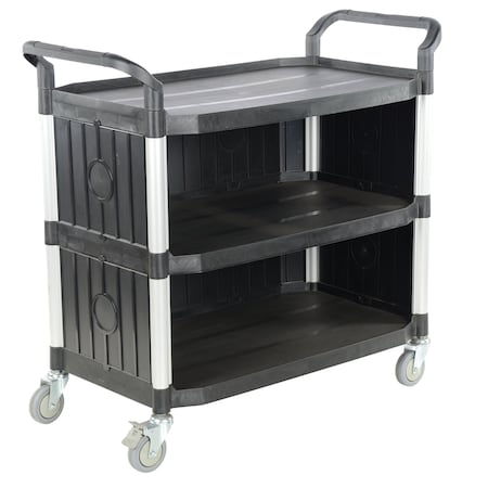 Vestil Commercial Cart, 43x20, 3 Shelf, Panels, Steel, 550 lb Load Capacity, 3 Shelves, 20.5 L, 43.375 W CSC-P